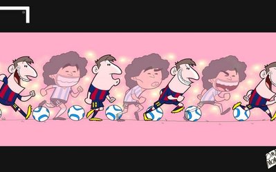 کاریکاتور روز | مسی یاد و خاطره مارادونا را زنده کرد