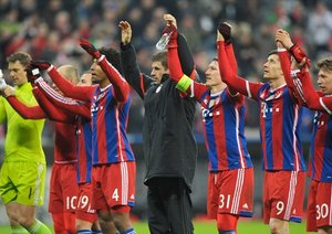 شادی بازیکنان بایرن مونیخ