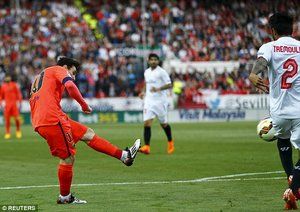 لیونل مسی|سه ویا 2 - 2 بارسلونا / لالیگا