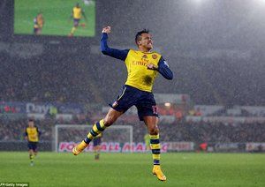 الکسیس سانچز|سوانسی 2 - 1 آرسنال / لیگ جزیره