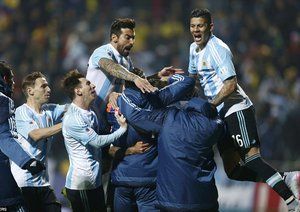 شادی بازیکنان آرژانتین