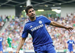 دیگو کوستا|شادمانی دیگو کاستا بعد از باز کردن دروازه حریف.