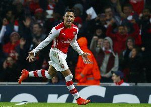 الکسیس سانچز|آرسنال 3 - 3 اندرلشت / لیگ قهرمانان