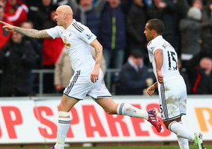 جونجو شلوی|سوانسی 2 - 1 منچستر یونایتد / لیگ جزیره