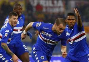 شادی بازیکنان سمپدوریا