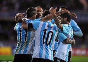 شادی بازیکنان آرژانیتن