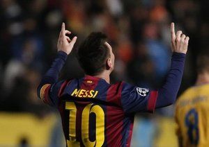 لیونل مسی|آپوئل 0 - 4 بارسلونا / لیگ قهرمانان