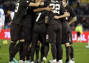 شادی بازیکنان رم