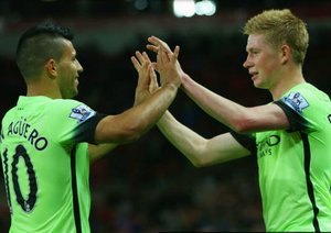 کوین دی بروین - سرخیو آگوئرو|ساندرلند 1 - 4 منچستر سیتی / جام اتحادیه