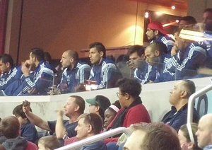 تیم ملی آرژانتین در حال تماشای بسکتبال NBA|None