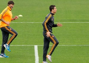 جلسه تمرینی رئال با حضور رونالدو پیش از فینال لیگ قهرمانان اروپا