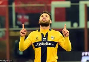 شادی بازیکن پارما