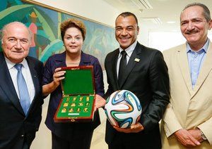 سر بلاتر - کافو|ملاقات سر بلاتر با رییس جمهور برزیل