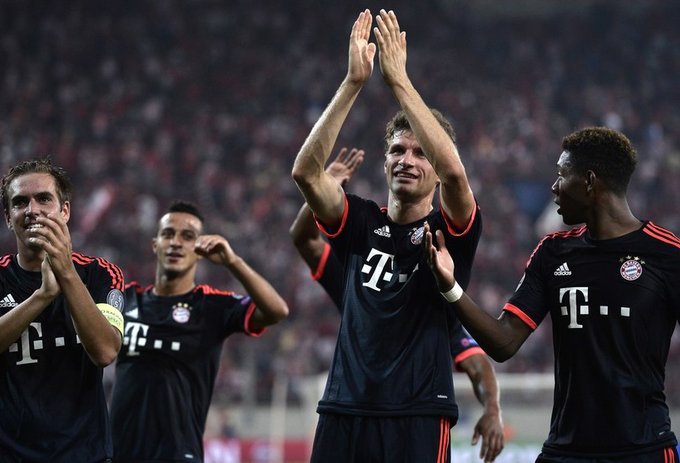 شادی بازیکنان بایرن