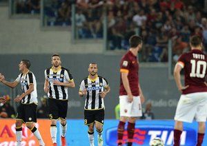 شادی بازیکنان اودینزه