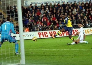 دنی ولبک|سوانسی 2 - 1 آرسنال / لیگ جزیره