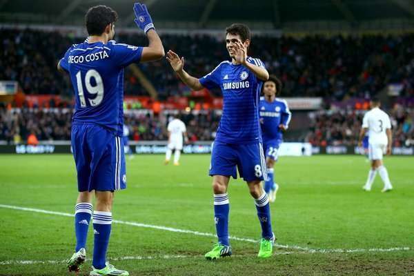 سوانسی 0 - 5 چلسی/هفته بیست و دوم لیگ برتر/گل های بازی