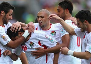 شادی بازیکنان اردن