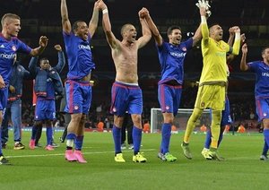 شادی بازیکنان المپیاکوس