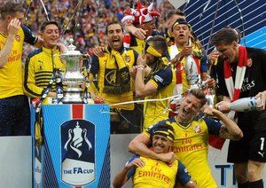 جشن قهرمانی آرسنال|آرسنال 4 - 0 آستون ویلا / جام حذفی