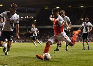 الکس اوکسلید چمبرلین|تاتنهام 1 - 2 آرسنال / جام اتحادیه