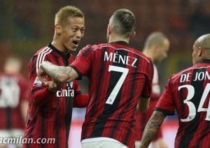 كيسوکه هوندا|میلان 3 - 1 کالیاری /  سری آ