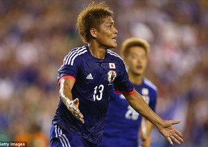 يوشيتو اوكوبو|شادمانی یوشیتو اوکابو بعد از گلزنی مقابل زامبیا.