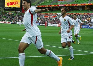 شادی بازیکنان اردن|فلسطین 1 - 5 اردن / جام ملت های آسیا 2015