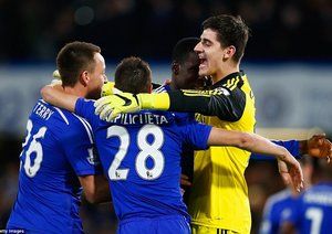 شادی بازیکنان چلسی|چلسی 1 - 0 لیورپول / جام اتحادیه