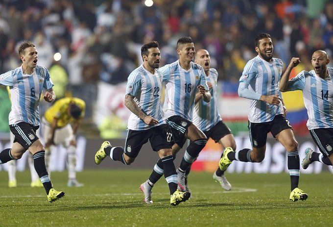 شادی بازیکنان آرژانتین