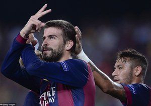 جرارد پیکه|بارسلونا 1-0 آپوئل / لیگ قهرمانان