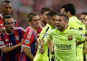 جوردی آلبا|بایرن مونیخ 3 - 2 بارسلونا / لیگ قهرمانان