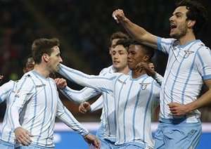 شادی بازیکنان لاتزیو