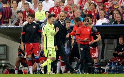 گواردیولا در پایان بازی بایرن‌ -‌ بارسلونا به مسی چه گفت؟