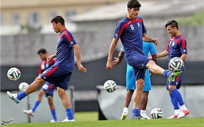 برگزاری آخرین تمرین تیم ملی پیش از دیدار با آرژانتین