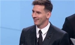 تصویر روز | هک‌شدن نام مسی روی جایزه برترین بازیکن اروپا