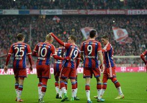 شادی بازیکنان بایرن|بایرن مونیخ 4 - 1 کلن / بوندسلیگا