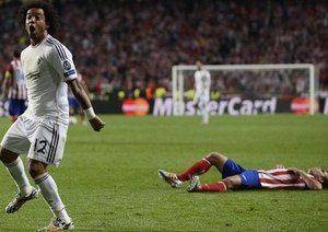 مارسلو|مارسلو پس از زدن سومین گل رئال.