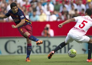 لوئیس سوارز|سه ویا 2 - 1 بارسلونا / لالیگا