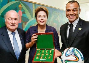 سر بلاتر - کافو|ملاقات سر بلاتر با رییس جمهور برزیل و حضور کافو در جلسه