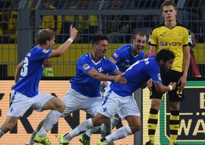 شادی بازیکنان دارمشتات|بوروسيا دورتموند 2 - 2 دارمشتات / بوندس لیگا