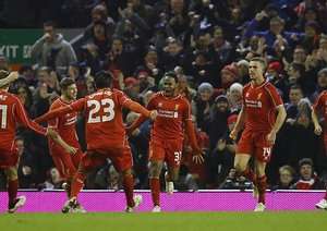 شادی بازیکنان لیوریپول