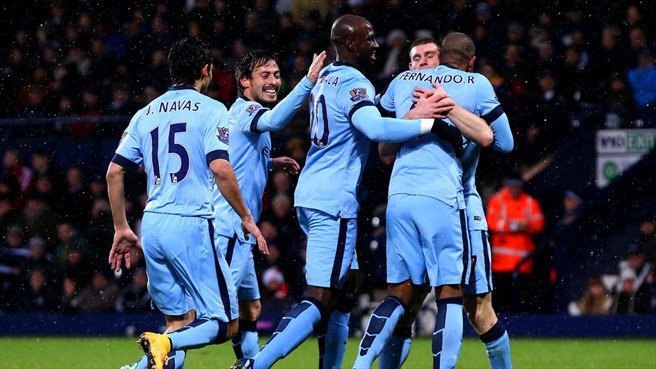 شادی بازیکنان سیتی