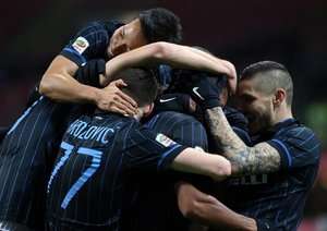 شادی بازیکنان اینتر