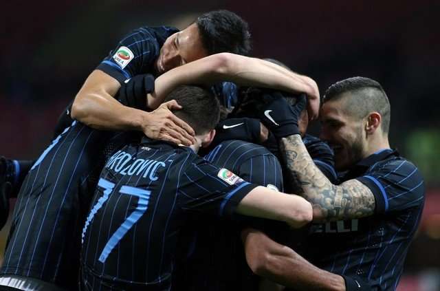 شادی بازیکنان اینتر