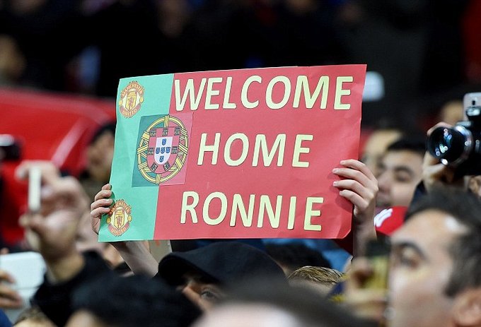 استقبال هواداران یونایتد از رونالدو