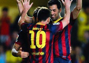 سرخیو بوسکتس - مسی|خوشحال بوسکتس از گلزنی مسی