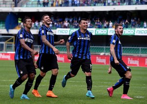 شادی بازیکنان اینتر