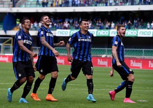 شادی بازیکنان اینتر|کیه وو 0 - 1 اینترمیلان / سری آ / گزارش تصویری