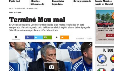 واکنش رسانه های جهان به جدایی مورینیو از چلسی؛ "خاص برباد رفته"